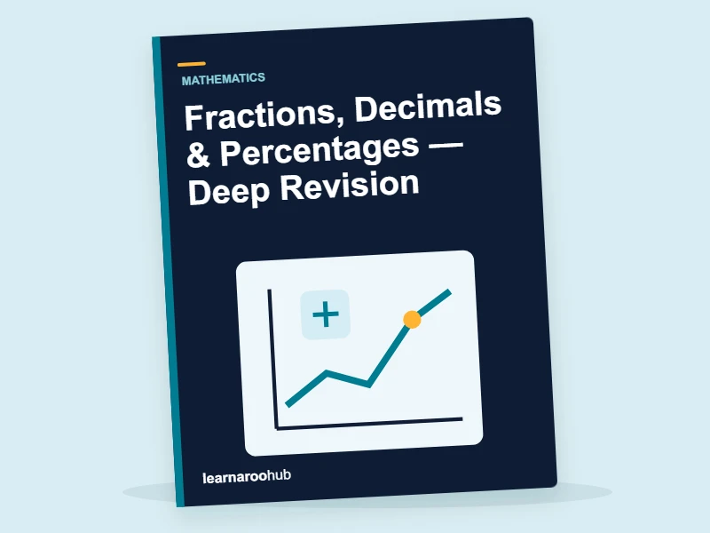 KS3 Maths: Fractions, Decimals & Percentages — Deep Revision — activity book cover