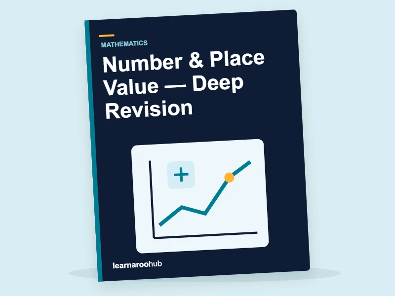 KS3 Maths: Number & Place Value — Deep Revision — activity book cover