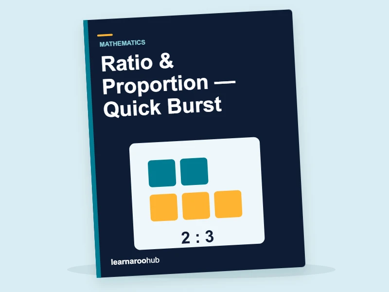 KS3 Maths: Ratio & Proportion — Quick Burst — activity book cover