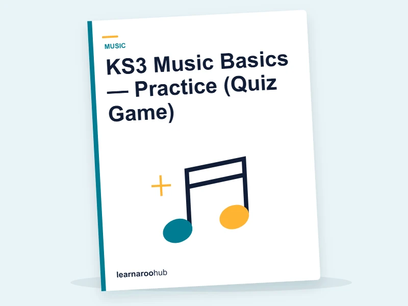 KS3 Music Basics — Practice (Quiz Game) — quiz cover