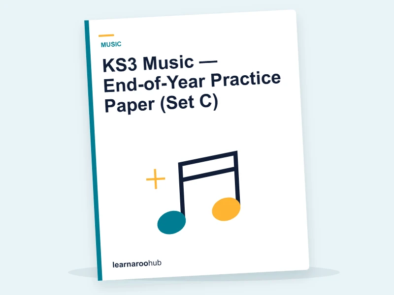 KS3 Music — End-of-Year Practice Paper (Set C) — mock practice paper cover