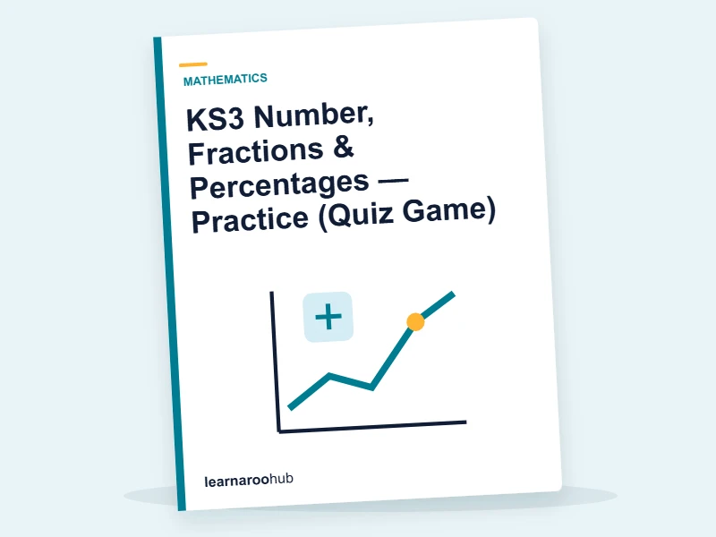 KS3 Number, Fractions & Percentages — Practice (Quiz Game) — quiz cover
