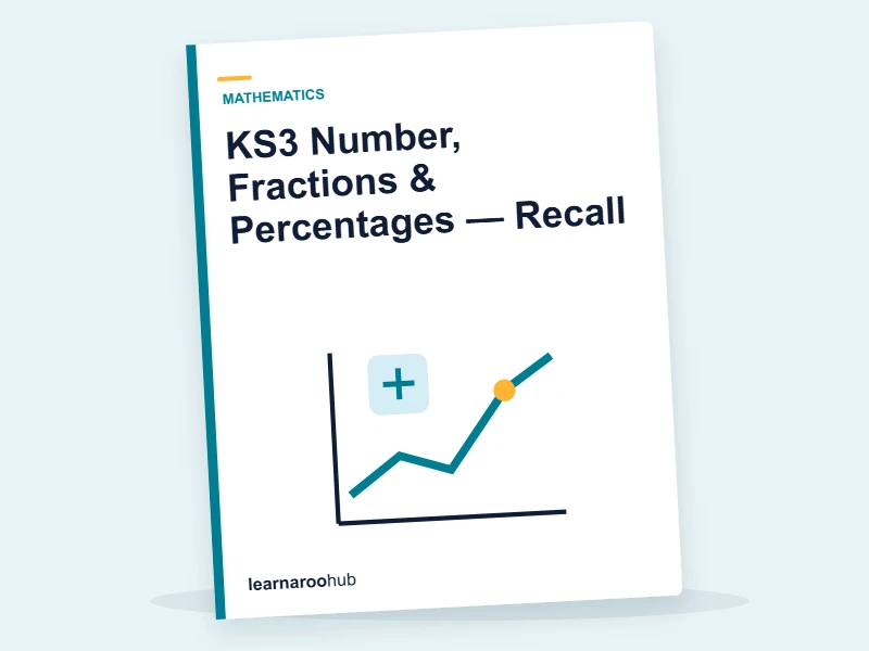 KS3 Number, Fractions & Percentages — Recall — quiz cover