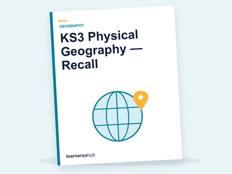 KS3 Physical Geography — Recall — quiz cover