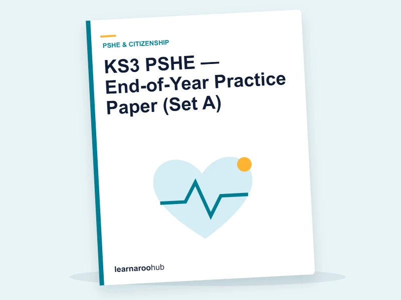 KS3 PSHE — End-of-Year Practice Paper (Set A) — mock practice paper cover