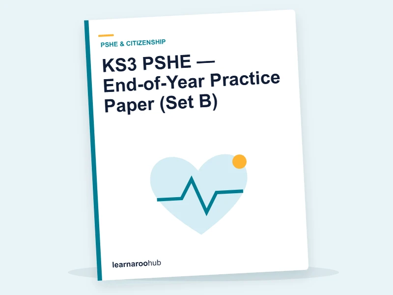 KS3 PSHE — End-of-Year Practice Paper (Set B) — mock practice paper cover