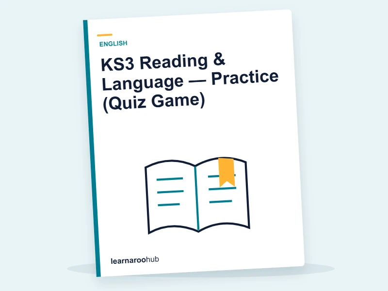 KS3 Reading & Language — Practice (Quiz Game) — quiz cover
