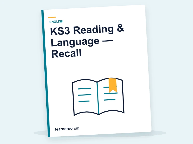 KS3 Reading & Language — Recall — quiz cover
