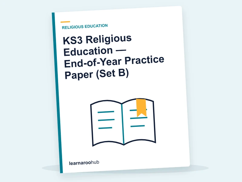 KS3 Religious Education — End-of-Year Practice Paper (Set B) — mock practice paper cover