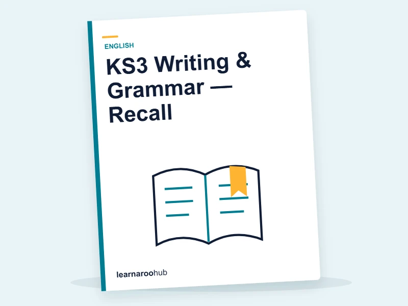 KS3 Writing & Grammar — Recall — quiz cover