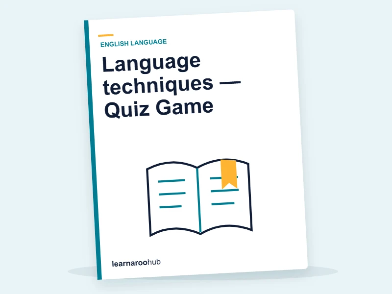 Language techniques — Quiz Game — quiz cover