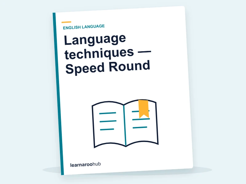 Language techniques — Speed Round — quiz cover
