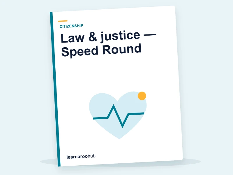 Law & justice — Speed Round — quiz cover