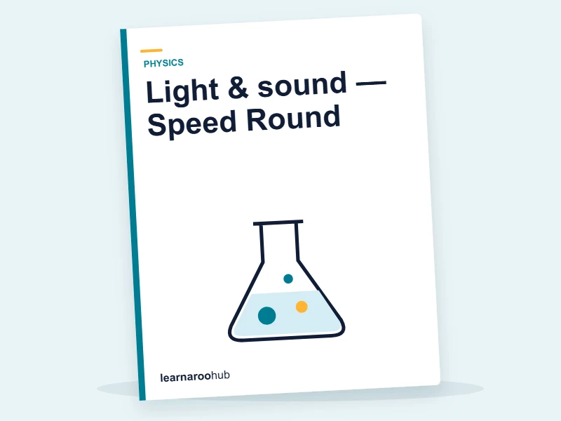 Light & sound — Speed Round — quiz cover