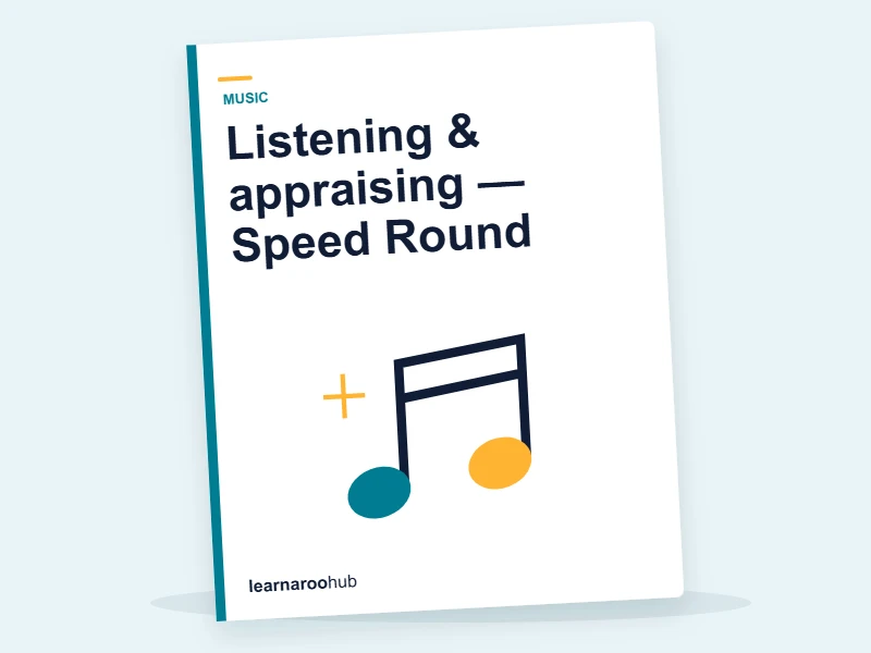 Listening & appraising — Speed Round — quiz cover