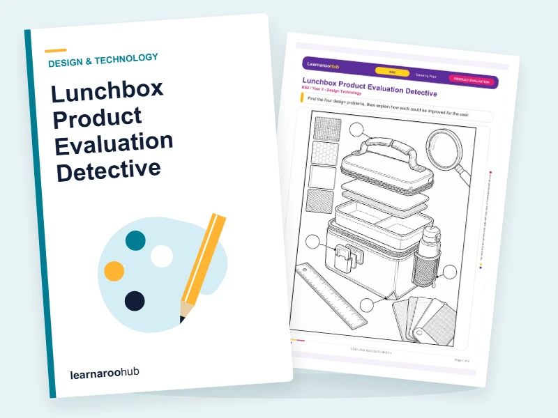 Lunchbox Product Evaluation Detective — colouring sheets cover