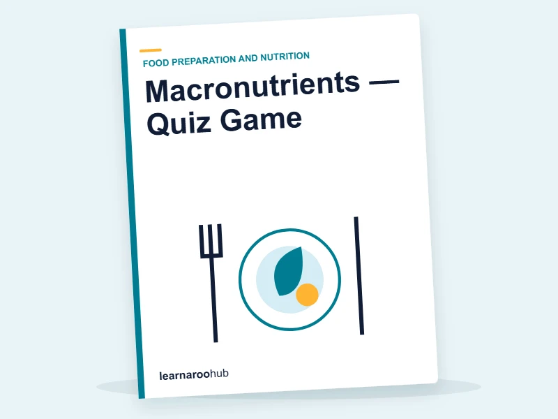 Macronutrients — Quiz Game — quiz cover
