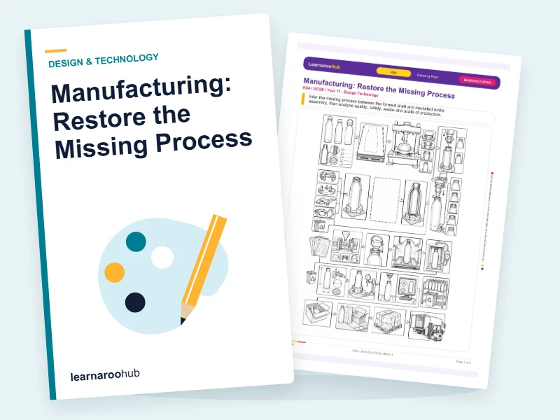 Manufacturing: Restore the Missing Process — colouring sheets cover