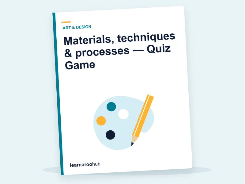 Materials, techniques & processes — Quiz Game — quiz cover
