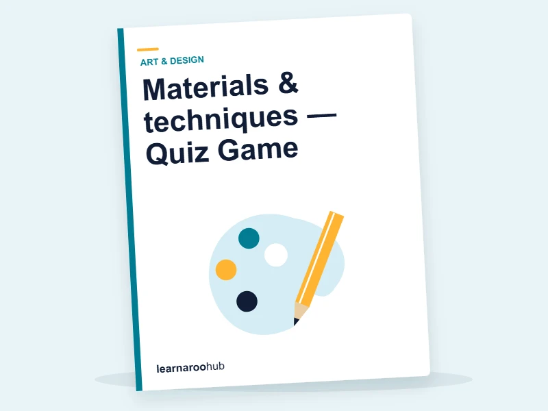 Materials & techniques — Quiz Game — quiz cover