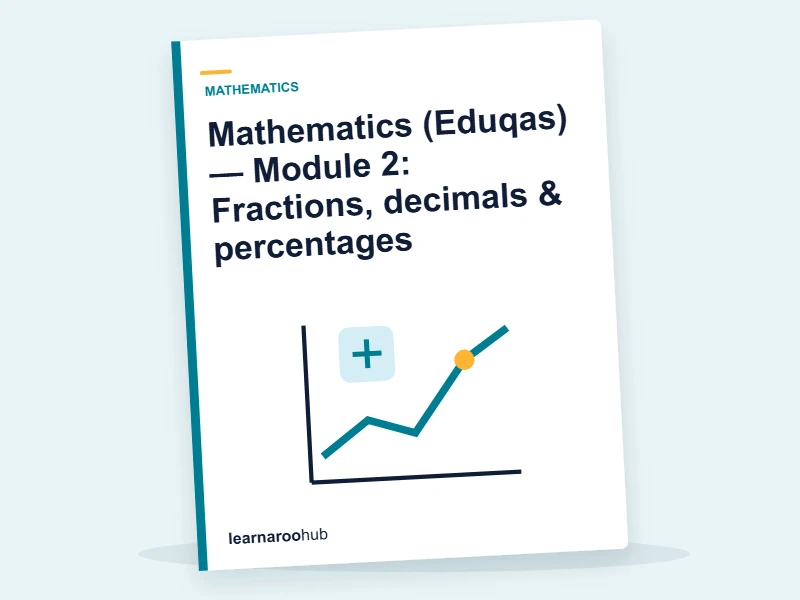 Mathematics (Eduqas) — Module 2: Fractions, decimals & percentages — e-learning module cover