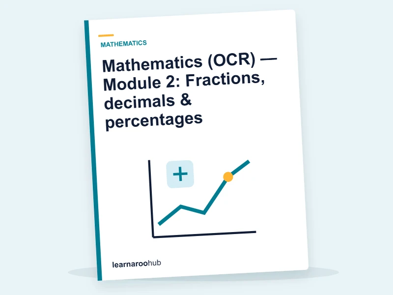 Mathematics (OCR) — Module 2: Fractions, decimals & percentages — e-learning module cover
