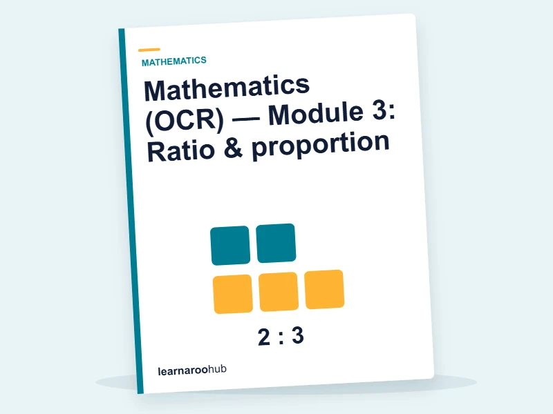 Mathematics (OCR) — Module 3: Ratio & proportion — e-learning module cover