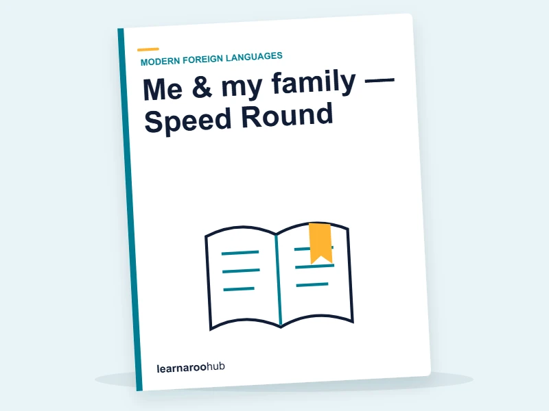 Me & my family — Speed Round — quiz cover