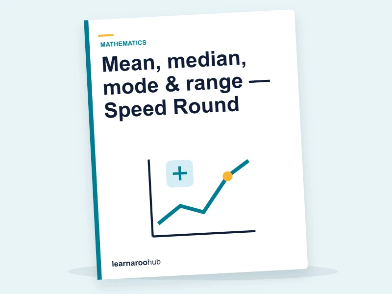 Mean, median, mode & range — Speed Round — quiz cover