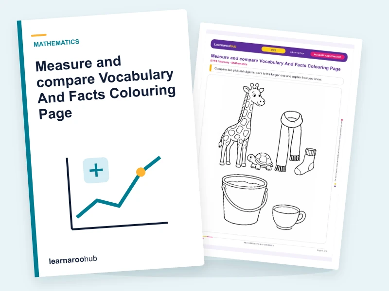 Measure and compare Vocabulary And Facts Colouring Page — colouring sheets cover