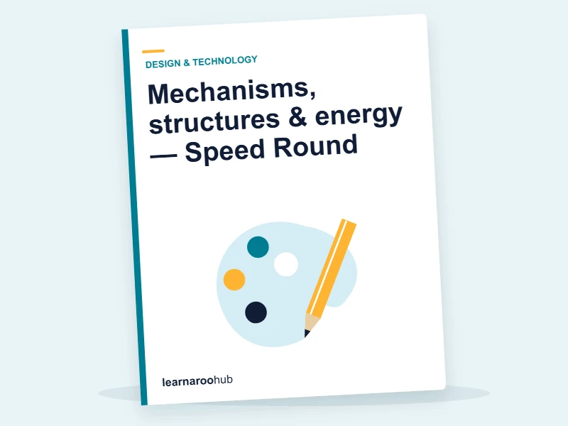 Mechanisms, structures & energy — Speed Round — quiz cover