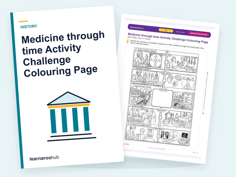 Medicine through time Activity Challenge Colouring Page — colouring sheets cover