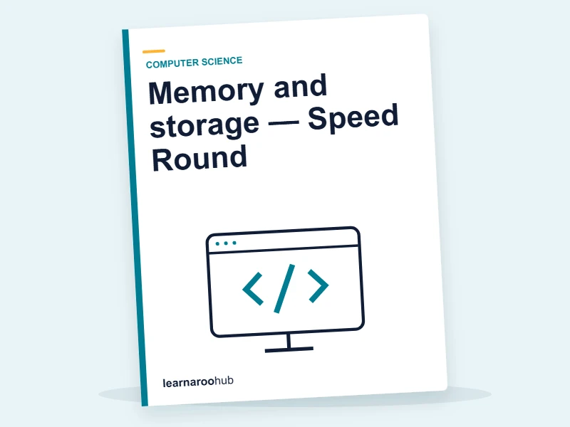 Memory and storage — Speed Round — quiz cover