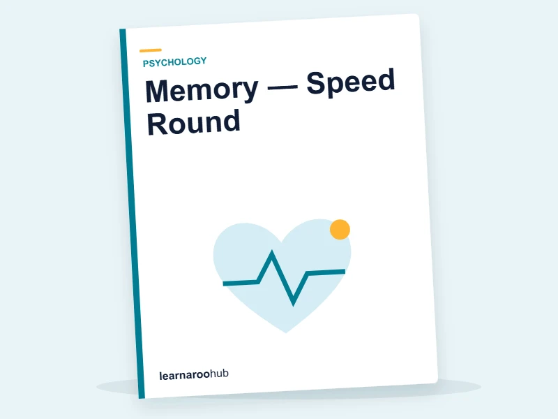 Memory — Speed Round — quiz cover