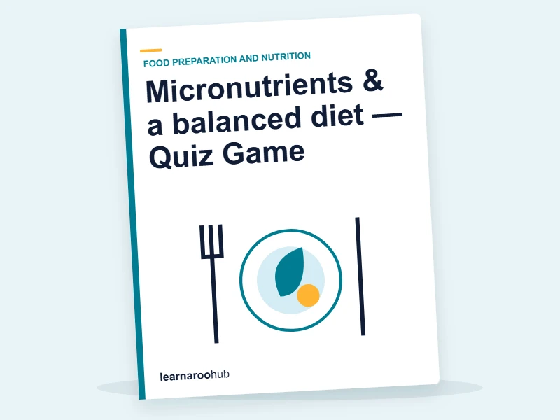 Micronutrients & a balanced diet — Quiz Game — quiz cover