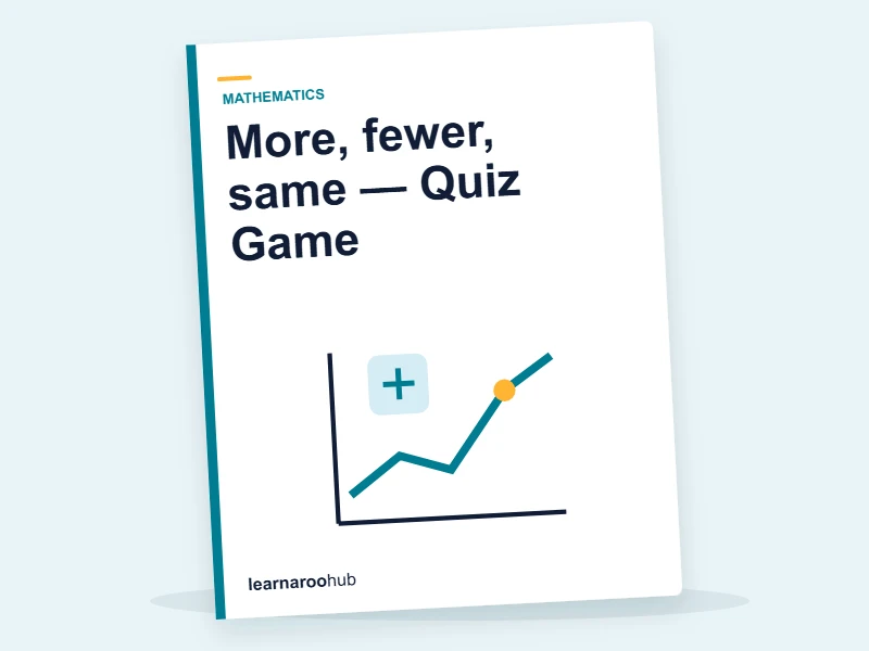More, fewer, same — Quiz Game — quiz cover