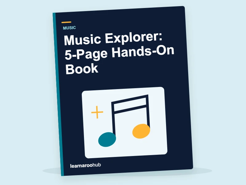 Music Explorer: 5-Page Hands-On Book — activity book cover