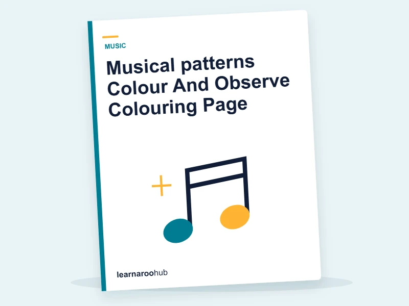 Musical patterns Colour And Observe Colouring Page — colouring sheets cover