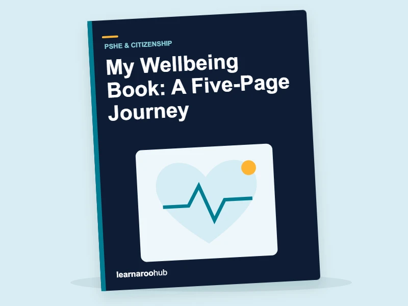 My Wellbeing Book: A Five-Page Journey — activity book cover
