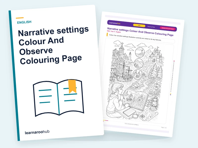 Narrative settings Colour And Observe Colouring Page — colouring sheets cover