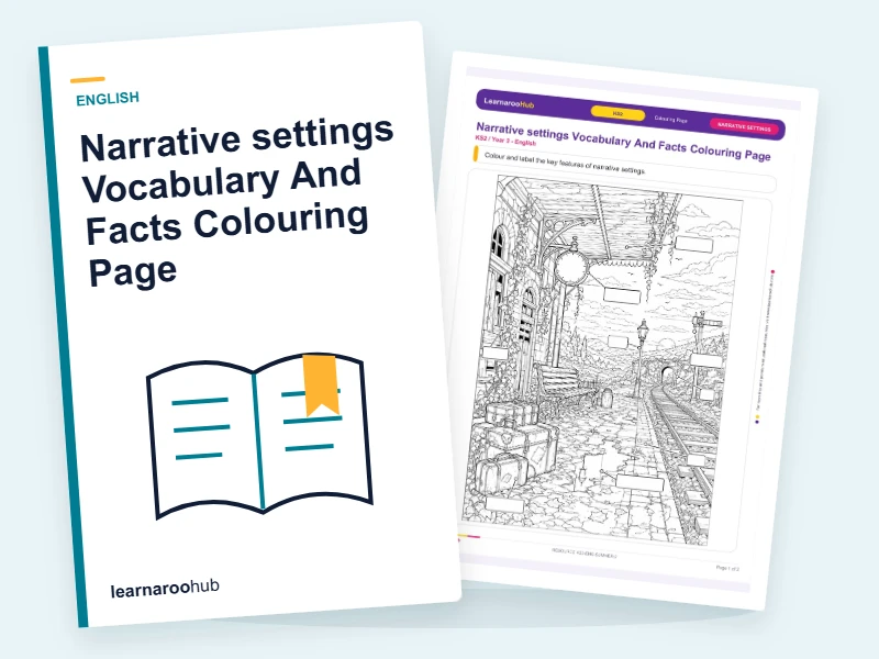 Narrative settings Vocabulary And Facts Colouring Page — colouring sheets cover