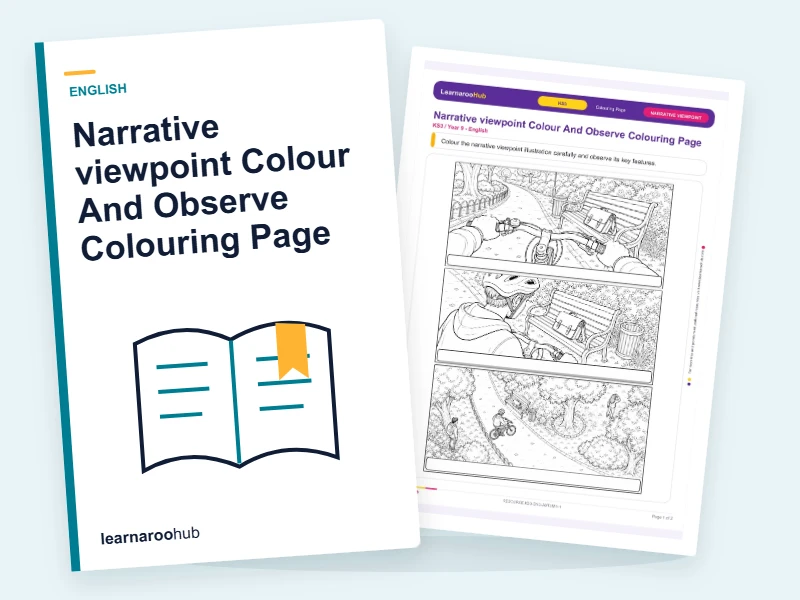 Narrative viewpoint Colour And Observe Colouring Page — colouring sheets cover
