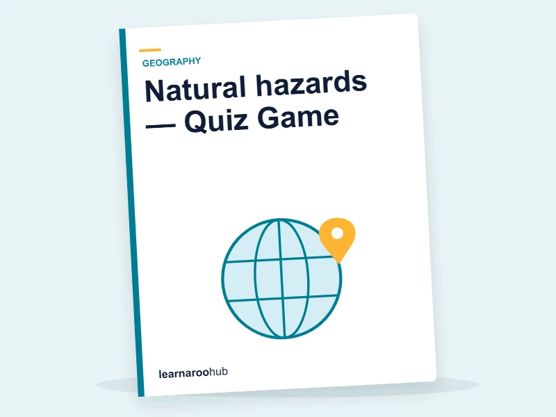 Natural hazards — Quiz Game — quiz cover