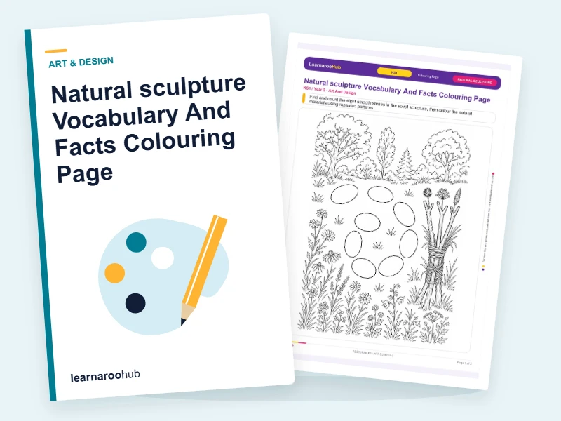 Natural sculpture Vocabulary And Facts Colouring Page — colouring sheets cover