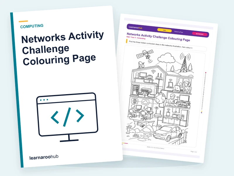 Networks Activity Challenge Colouring Page — colouring sheets cover
