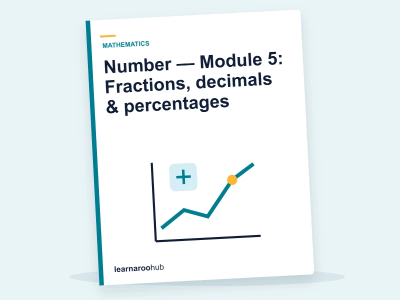 Number — Module 5: Fractions, decimals & percentages — e-learning module cover