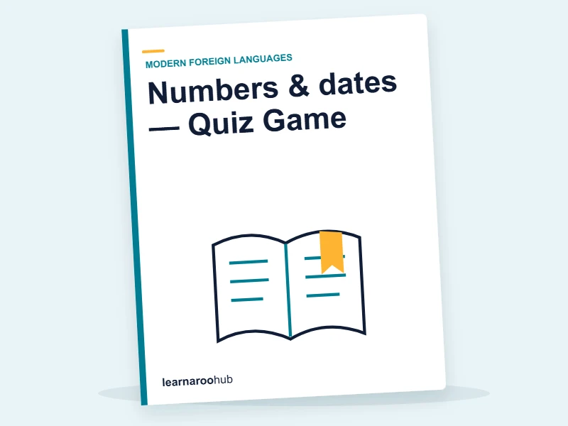 Numbers & dates — Quiz Game — quiz cover