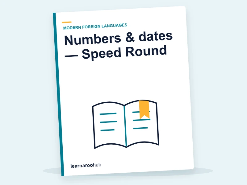 Numbers & dates — Speed Round — quiz cover