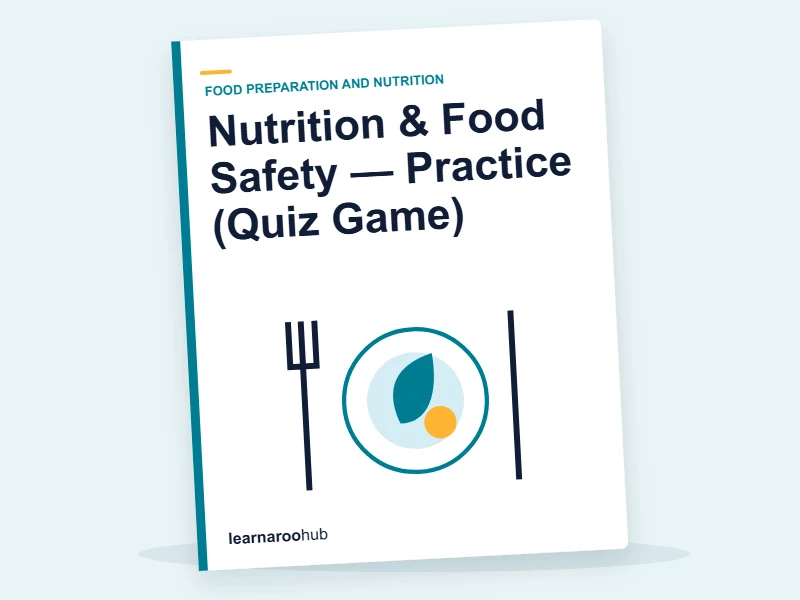 Nutrition & Food Safety — Practice (Quiz Game) — quiz cover