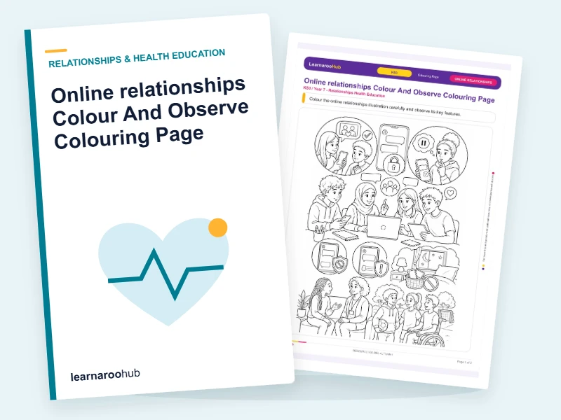 Online relationships Colour And Observe Colouring Page — colouring sheets cover